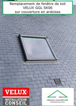 Remplacement de fenêtre de toit VELUX GGL SK06 sur couverture en ardoise FEUCHEROLLES 78810 MÉANCE COUVERTURE remplacement de fenêtre de toit velux ggl sk06 sur couverture en ardoise feucherolles 78810 mÉance couverture